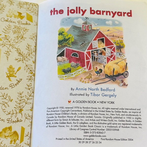 NEW A Little Golden Book Classic The Jolly Barnyard - Picture 3 of 16